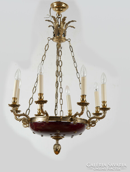 8-arm gilded bronze dining room chandelier