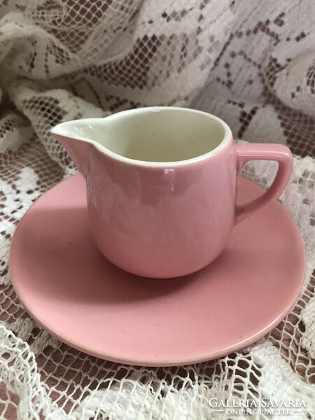 Pink earthenware jug