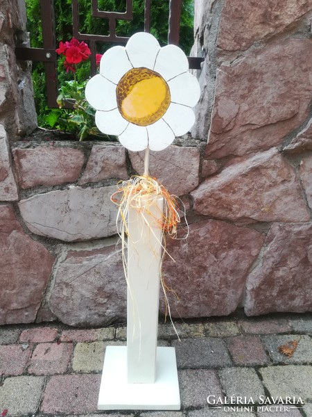 Made of wood, 80 cm high, daisy flower, wonderful garden / room decoration