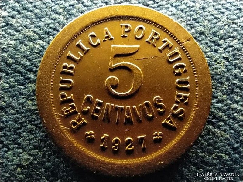Portugália Első köztársaság (1910-1926) 5 Centavos 1927 (id64922)
