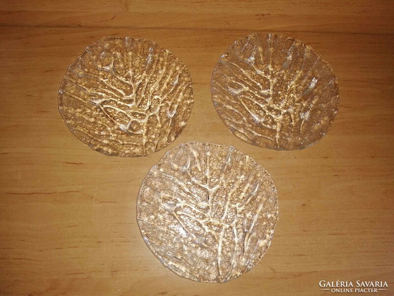 Glass small plate 3 pcs in one - diam. 16.5 cm (2p)