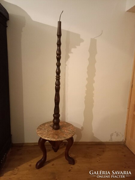 Mineral plate wood floor lamp without assembly