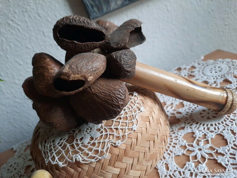 African instrument, rattle, could be used in ritual dances. Rare piece :) for collectors :)