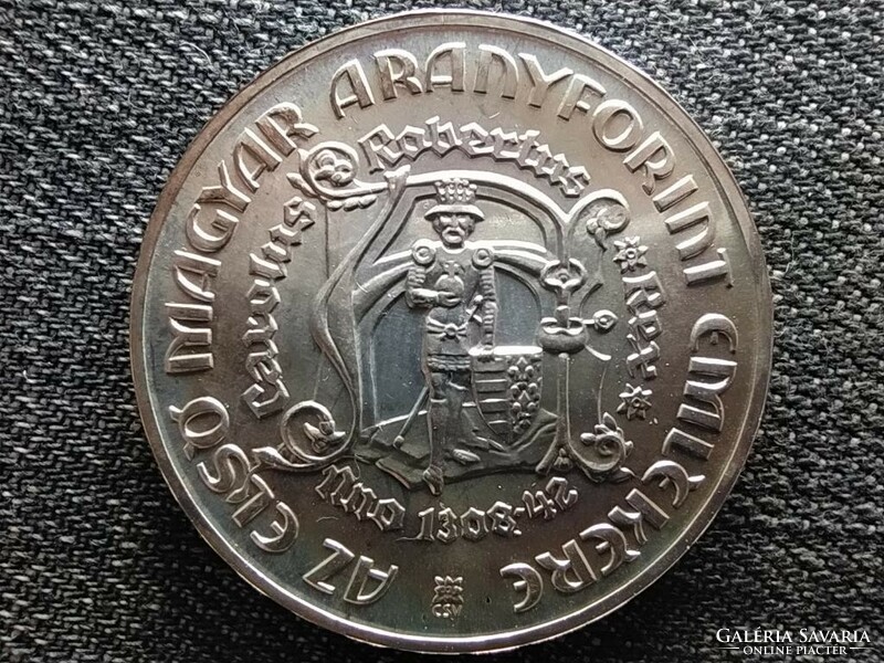 In memory of Róbert Károly's first Hungarian gold forint .640 Silver 200 forint 1978 bp bu (id44933)