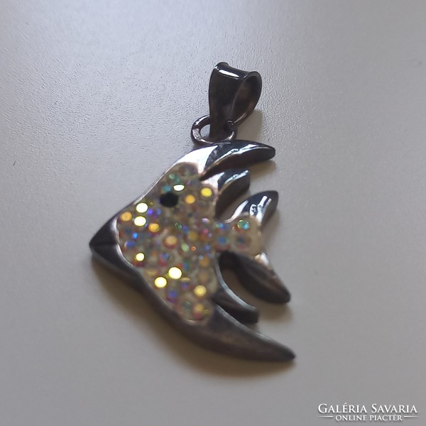 Silver sailfish pendant