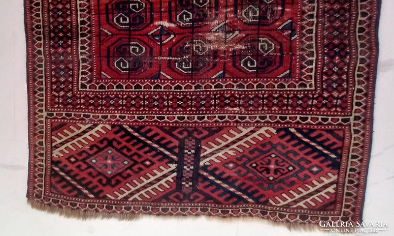 Antique Turkmen chuval yomud hand-knotted rug negotiable