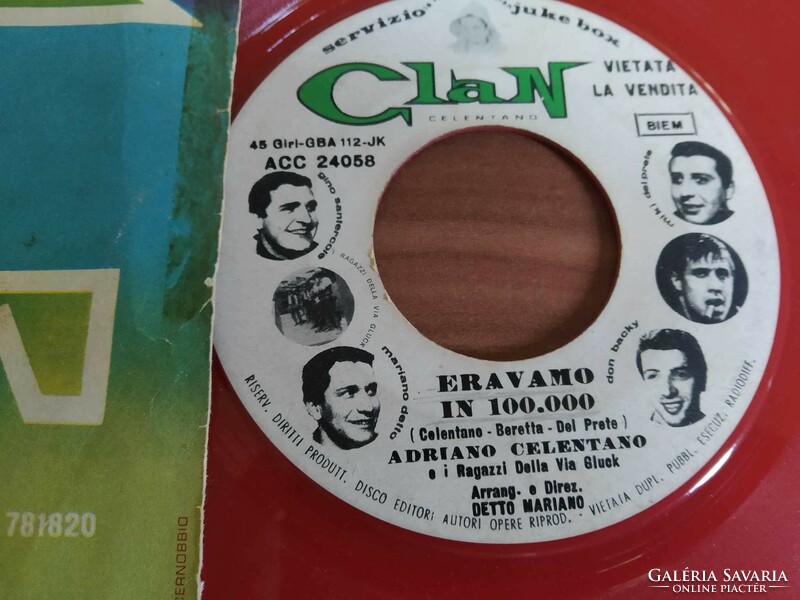 Adriano Celentano, piros színű kislemez, 1967