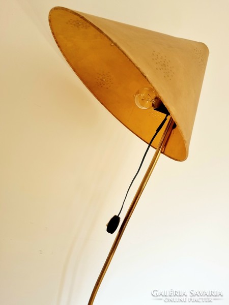A rare mid-century floor lamp with a marble base