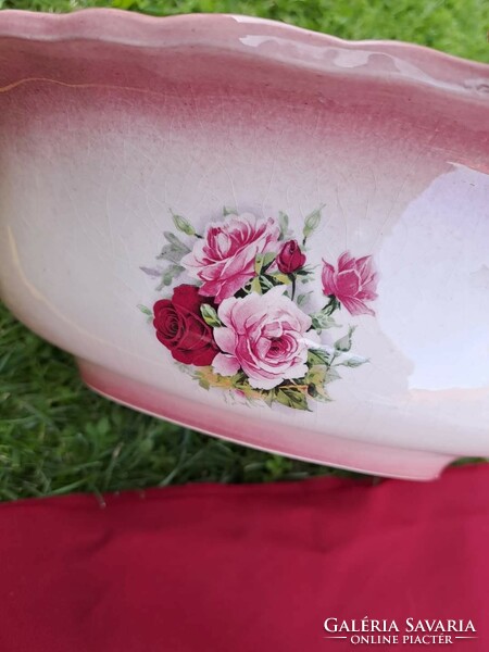 Gyönyörű angol rózsás mosdókészlet mosdótál mosdókancsó virágos