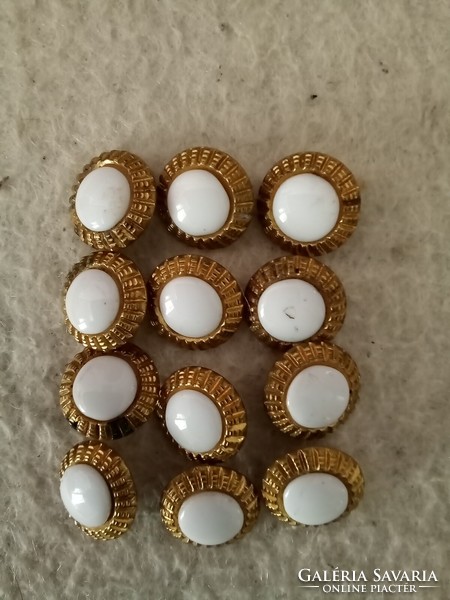 Old metal buttons 12 pcs