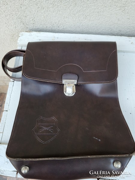 Military, army leather shoulder bag