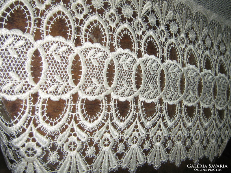 Beautiful vintage ecru wide lace curtains