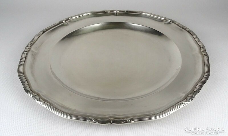 1N457 old round large silver tray from before 1937 960 g