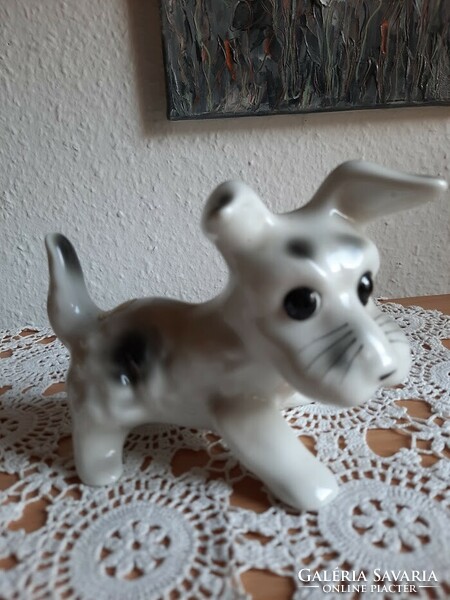 Dog porcelain figure