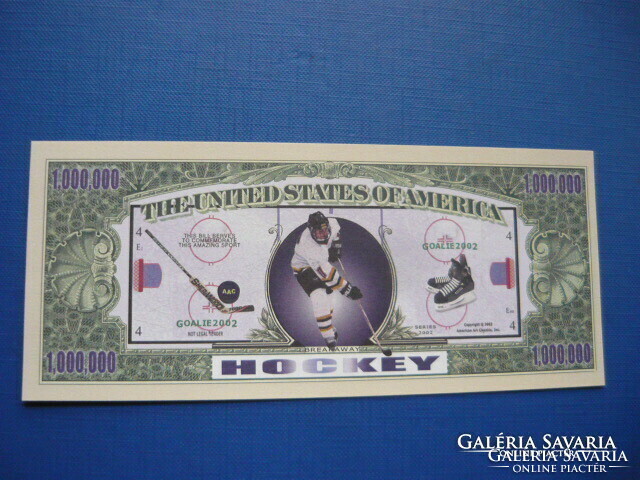 Usa 1 Million / $1,000,000 Hockey! Rare fantasy paper money!