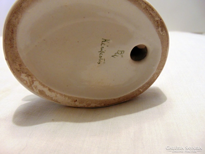 Rare, old, marked Büv ceramic scientist boy figure