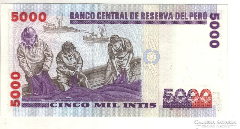 2 x 5000 intis Sorszámkövető 1988 Peru UNC