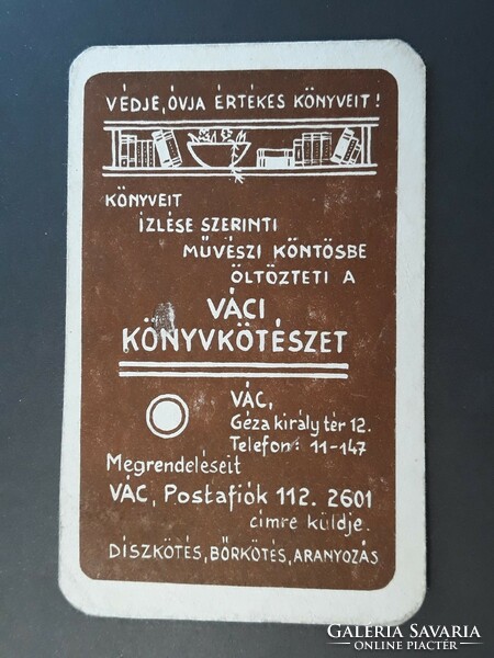 Kártyanaptár 1982 - Váci Könyvkötészet feliratos retró, régi zsebnaptár