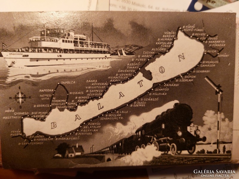 Balatoni képeslap 1940-es évek