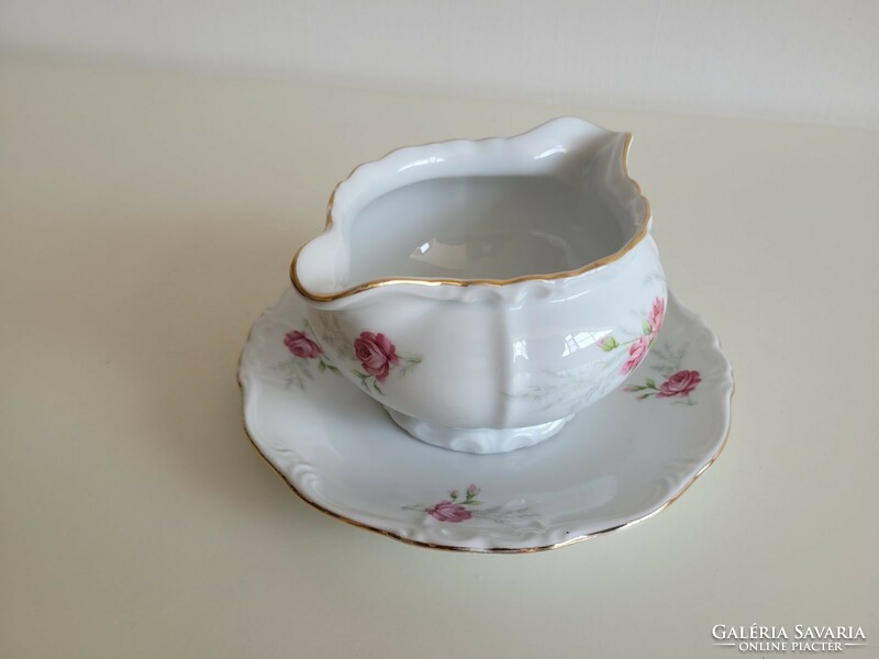Old edelstein bavarian porcelain sauce serving sauce bowl with rose pattern