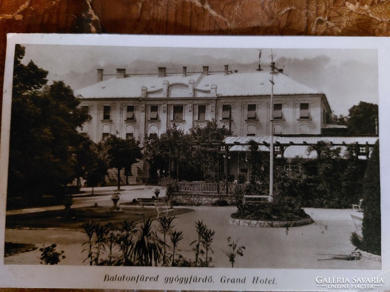 Postcard: Balatonfüred spa - grand hotel 1936.