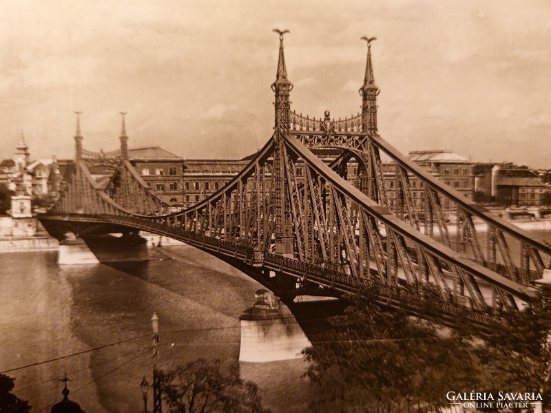 Képeslap: Budapest, Ferenc József híd 1936.