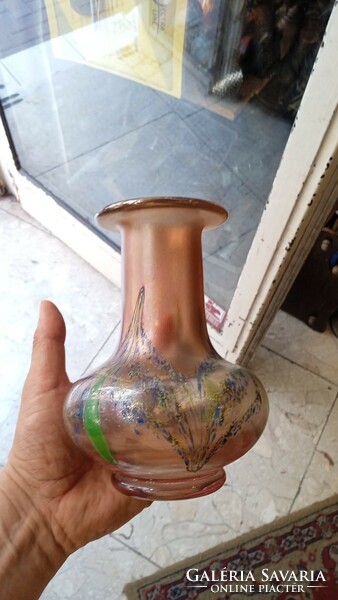 Poshcinger glass vase, 16 cm high, rarity, for collectors.