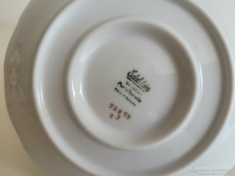 Régi Edelstein Bavaria porcelán szószos kínáló rózsamintás mártásos tál