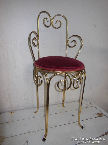 Chair - heavy - solid - copper run - refurbished seat - exclusive - Austrian - flawless