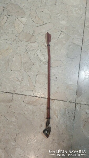 Horse spurring stick made of leather, art deco, 55 cm in size, a rarity.