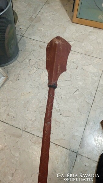 Horse spurring stick made of leather, art deco, 55 cm in size, a rarity.