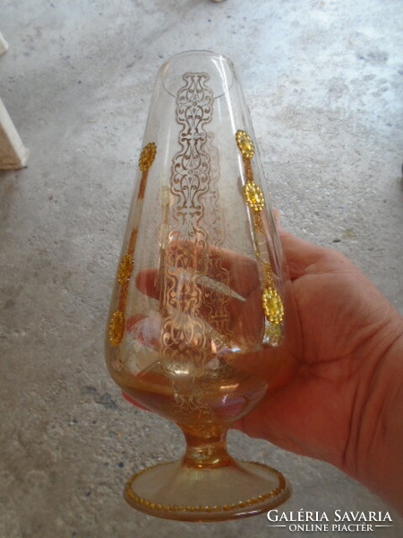 1+1 db svéd váza és egy hatalmas kézzel készitet kehely pohár 25,5 és 22 cm