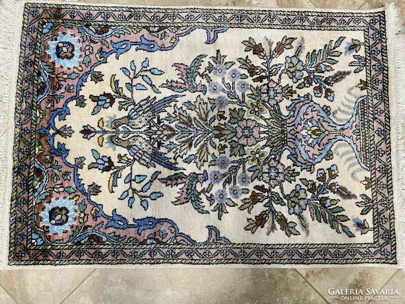 Cashmere silk carpet 100x63 cm