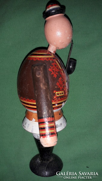 Old hand-painted wooden pipe fairy tale toy figure 16 cm as shown in pictures as shown in pictures