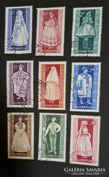 1963.   Népviseletek (II) bélyeg sor A/9/6
