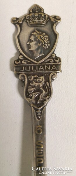 DT/291 – Holland Juliana hercegnős, ezüstözött emlékkanál
