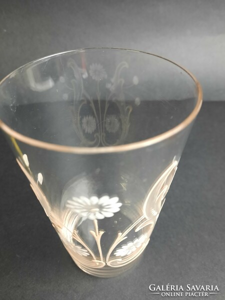 Antique hand-painted glass /384/