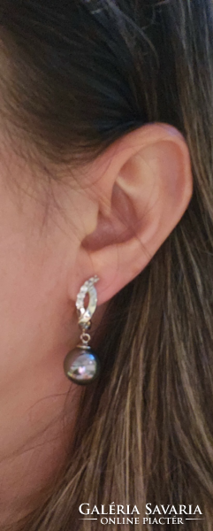 Wonderful pearl 925 silver earrings, new