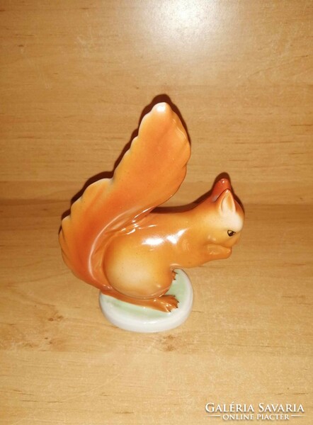 Hollóházi porcelán mókus figura - 14 cm (po-1)