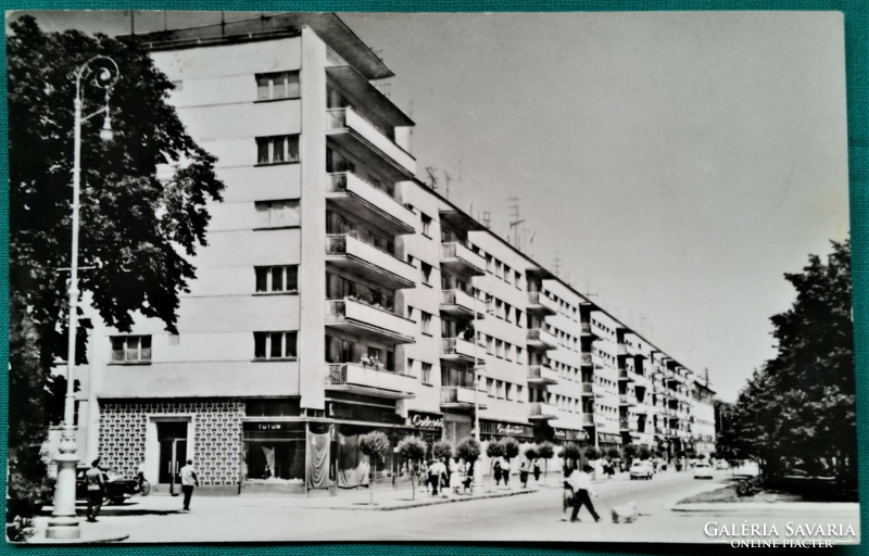 Arad, town section, running postcard, 1970