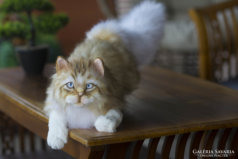 Lifelike, artistic Persian cat, kitten plush portrait, cat plush toy made of artificial fur to order