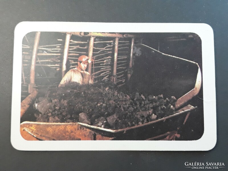 Kártyanaptár 1982 - Bányamunkás feliratos retró, régi zsebnaptár
