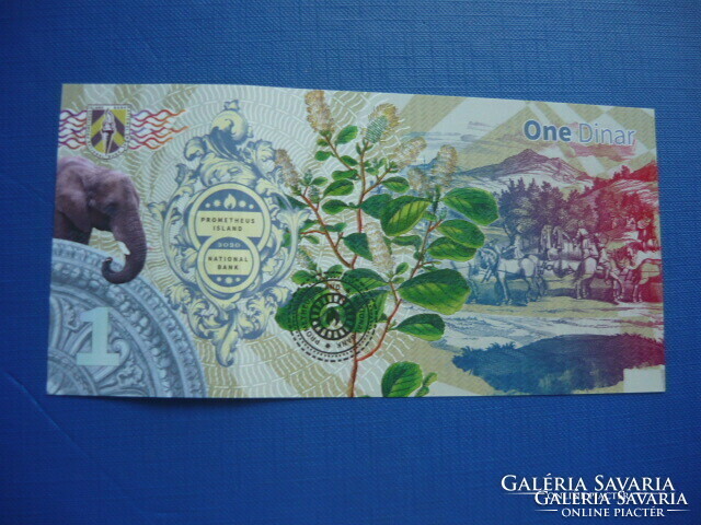 Prometheus island / prometheus island 1 dinar 2020 flower elephant! Rare fantasy paper money! Ouch!