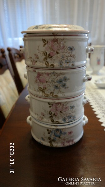 Beautiful rare antique floral food barrel food collector's item