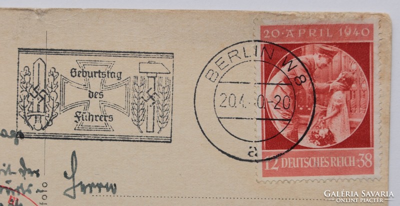 Berlin - Zeughaus 1940 képeslap - korabeli bélyeg és bélyegző!