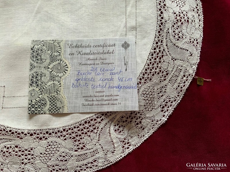 Extraordinary binche antique French thread vert lace set 25 swans museum needlework