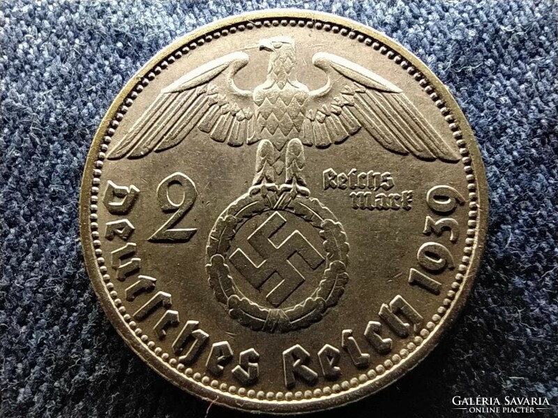 Németország Horogkeresztes .625 ezüst 2 birodalmi márka 1939 D (id77069)