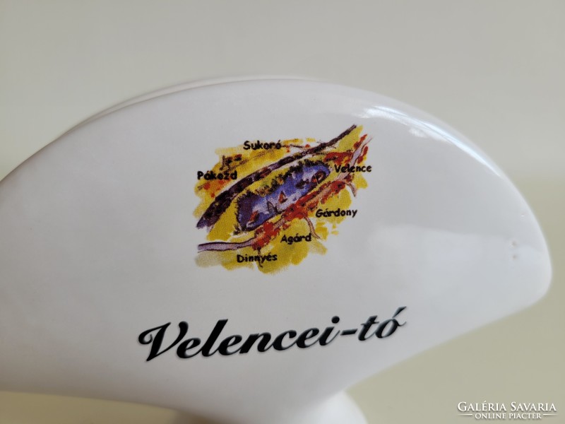 Old retro Venetian lake memory glazed ceramic souvenir gárdony Venice agard