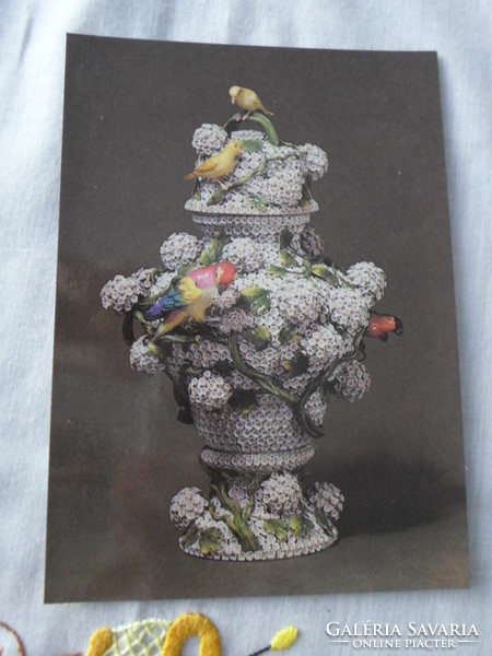 Keszthely postcard 5.: Porcelain vase (meissen), festetics-castle museum