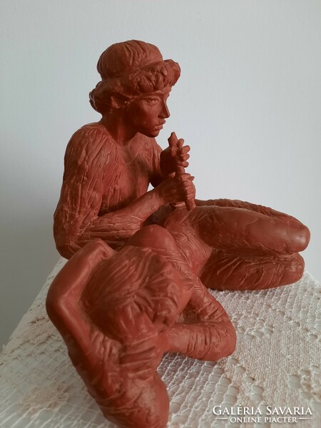 Kligl Sándor terrakotta figurás szobor